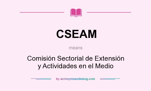 What does CSEAM mean? It stands for Comisión Sectorial de Extensión y Actividades en el Medio