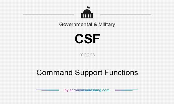 What does CSF mean? It stands for Command Support Functions