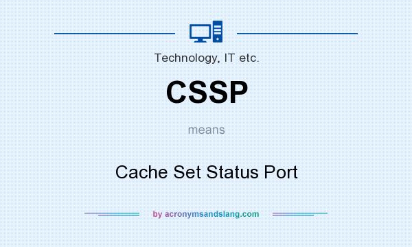 What does CSSP mean? It stands for Cache Set Status Port