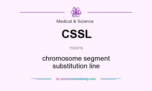What does CSSL mean? It stands for chromosome segment substitution line