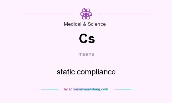 What does Cs mean? It stands for static compliance
