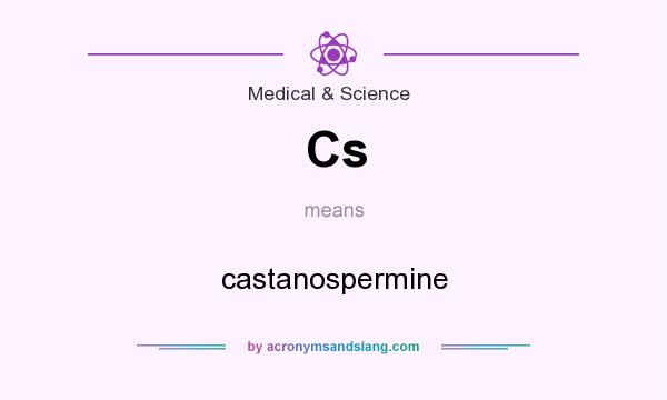 What does Cs mean? It stands for castanospermine