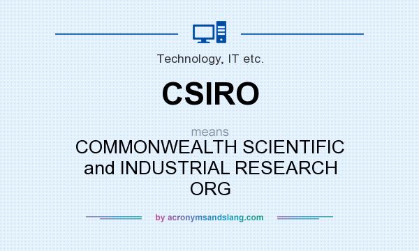 What does CSIRO mean? It stands for COMMONWEALTH SCIENTIFIC and INDUSTRIAL RESEARCH ORG
