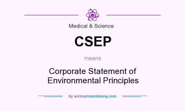 What does CSEP mean? It stands for Corporate Statement of Environmental Principles