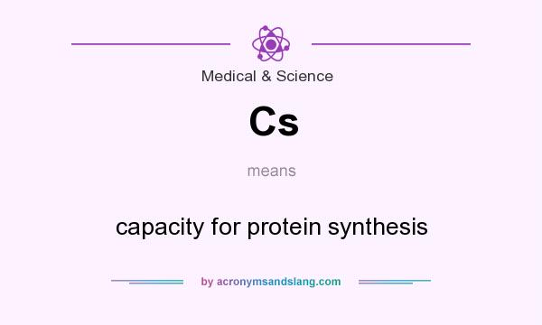 What does Cs mean? It stands for capacity for protein synthesis
