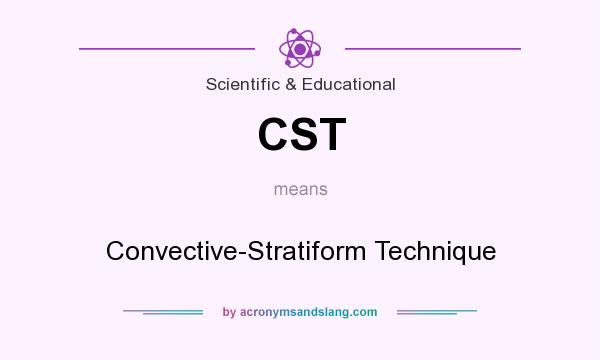 What does CST mean? It stands for Convective-Stratiform Technique