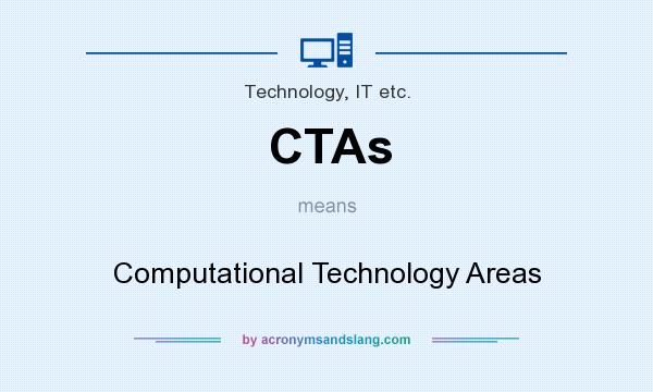 What does CTAs mean? It stands for Computational Technology Areas