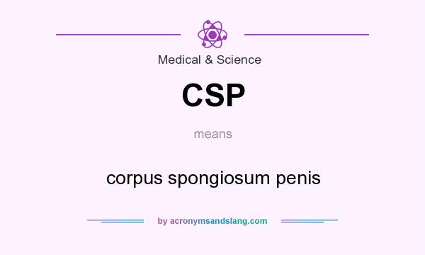 What does CSP mean? It stands for corpus spongiosum penis