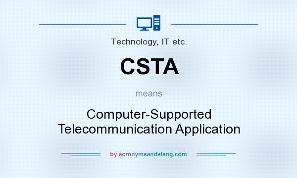 What does CSTA mean? It stands for Computer-Supported Telecommunication Application