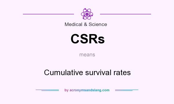 What does CSRs mean? It stands for Cumulative survival rates