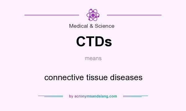 What does CTDs mean? It stands for connective tissue diseases