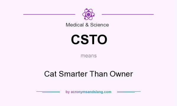 What does CSTO mean? It stands for Cat Smarter Than Owner