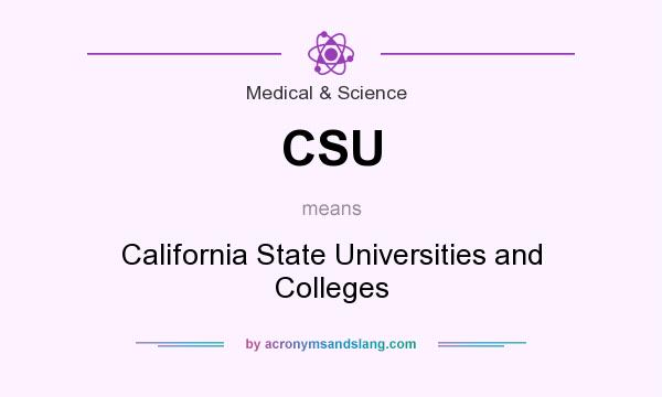 What does CSU mean? It stands for California State Universities and Colleges