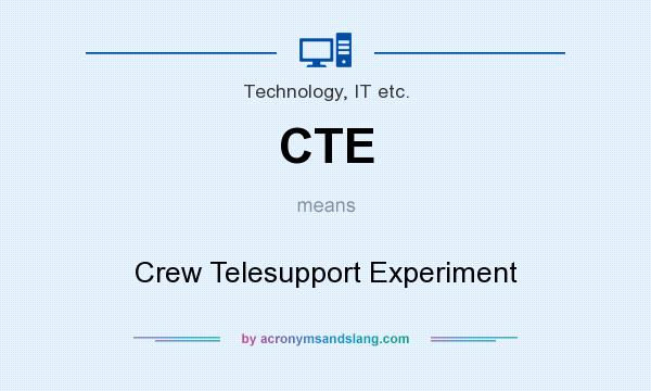 What does CTE mean? It stands for Crew Telesupport Experiment