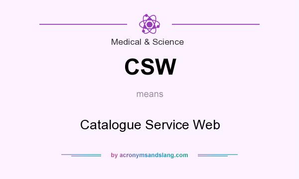 What does CSW mean? It stands for Catalogue Service Web
