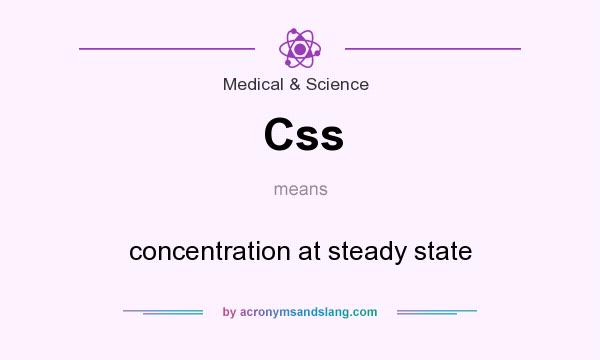 What does Css mean? It stands for concentration at steady state