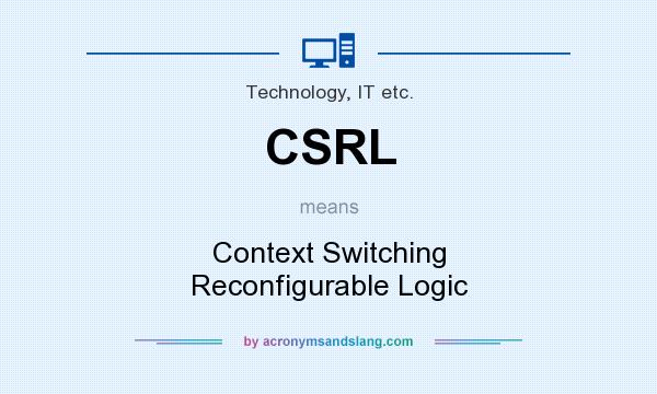 What does CSRL mean? It stands for Context Switching Reconfigurable Logic