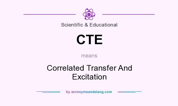 What does CTE mean? It stands for Correlated Transfer And Excitation