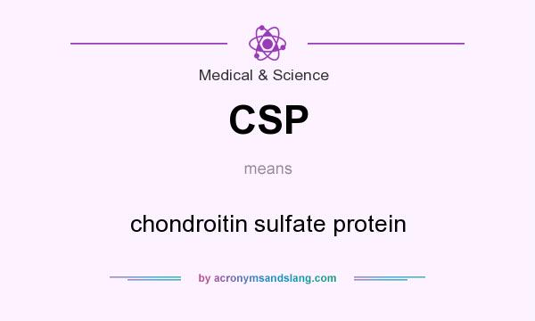 What does CSP mean? It stands for chondroitin sulfate protein