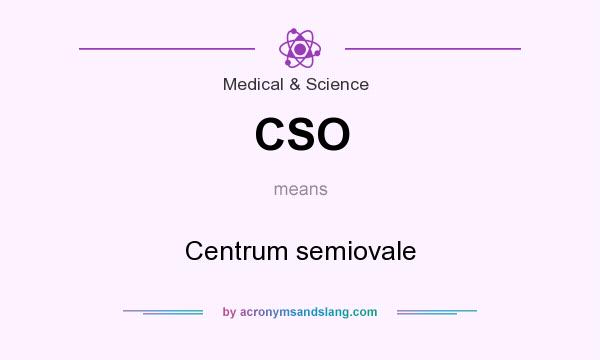 What does CSO mean? It stands for Centrum semiovale