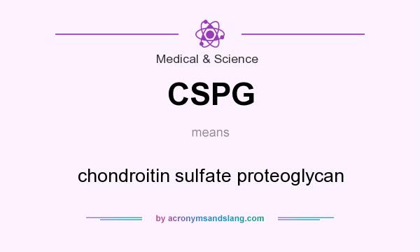 What does CSPG mean? It stands for chondroitin sulfate proteoglycan