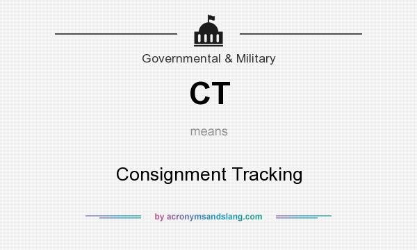 What does CT mean? It stands for Consignment Tracking