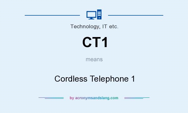 What does CT1 mean? It stands for Cordless Telephone 1