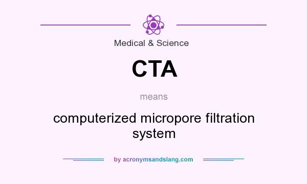 What does CTA mean? It stands for computerized micropore filtration system