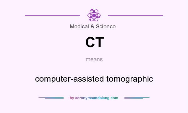 What does CT mean? It stands for computer-assisted tomographic