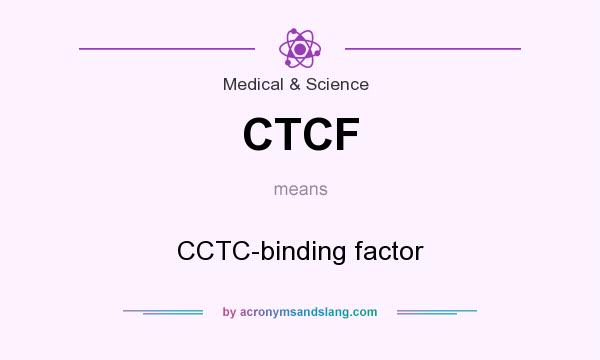What does CTCF mean? It stands for CCTC-binding factor