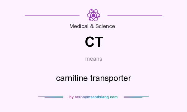 What does CT mean? It stands for carnitine transporter