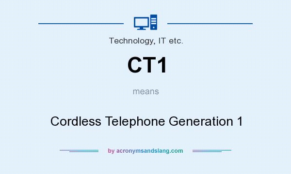 What does CT1 mean? It stands for Cordless Telephone Generation 1