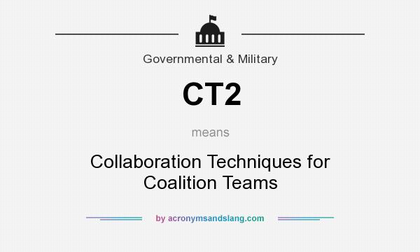 What does CT2 mean? It stands for Collaboration Techniques for Coalition Teams