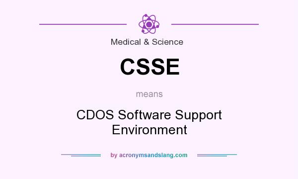 What does CSSE mean? It stands for CDOS Software Support Environment