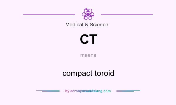 What does CT mean? It stands for compact toroid
