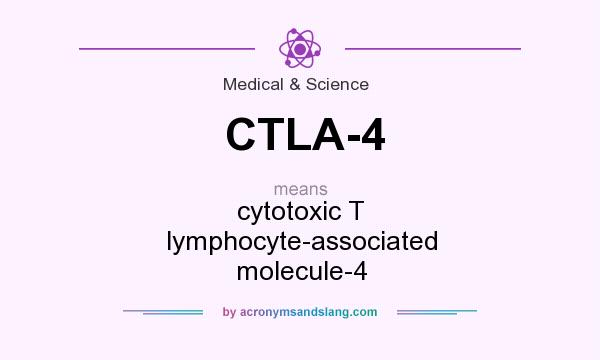 What does CTLA-4 mean? It stands for cytotoxic T lymphocyte-associated molecule-4