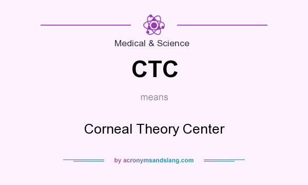 What does CTC mean? It stands for Corneal Theory Center