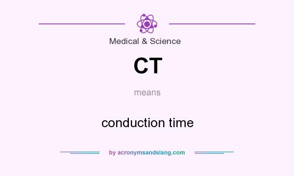 What does CT mean? It stands for conduction time