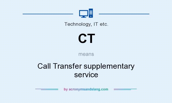 What does CT mean? It stands for Call Transfer supplementary service
