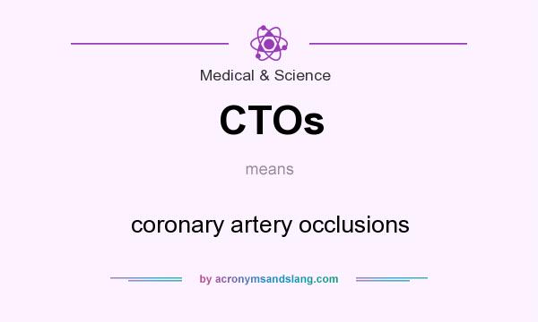 What does CTOs mean? It stands for coronary artery occlusions