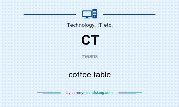 What does CT mean? It stands for coffee table