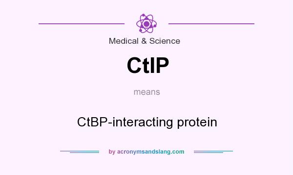 What does CtIP mean? It stands for CtBP-interacting protein