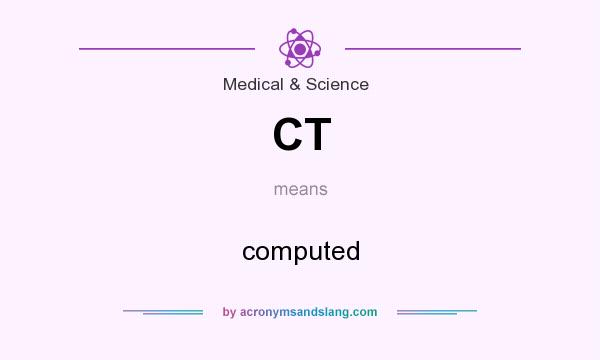 What does CT mean? It stands for computed