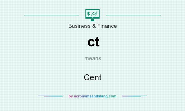 What does ct mean? It stands for Cent