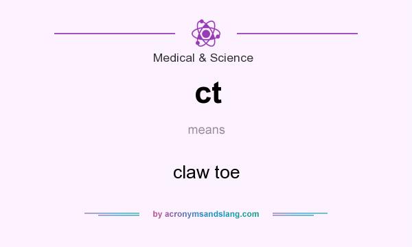 What does ct mean? It stands for claw toe