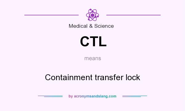 What does CTL mean? It stands for Containment transfer lock