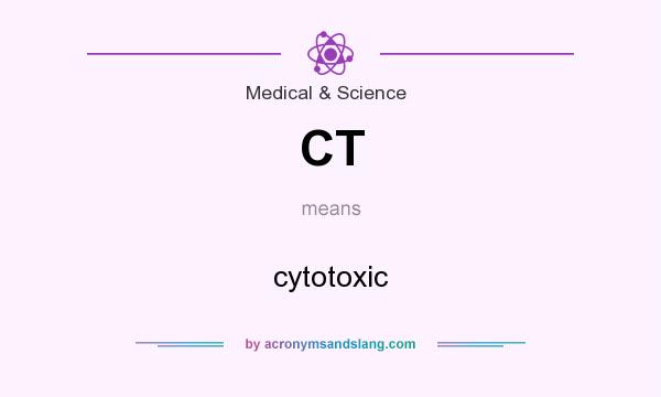 What does CT mean? It stands for cytotoxic