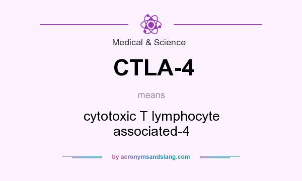 What does CTLA-4 mean? It stands for cytotoxic T lymphocyte associated-4