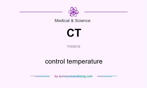 What does CT mean? It stands for control temperature
