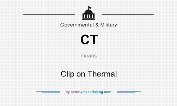 What does CT mean? It stands for Clip on Thermal